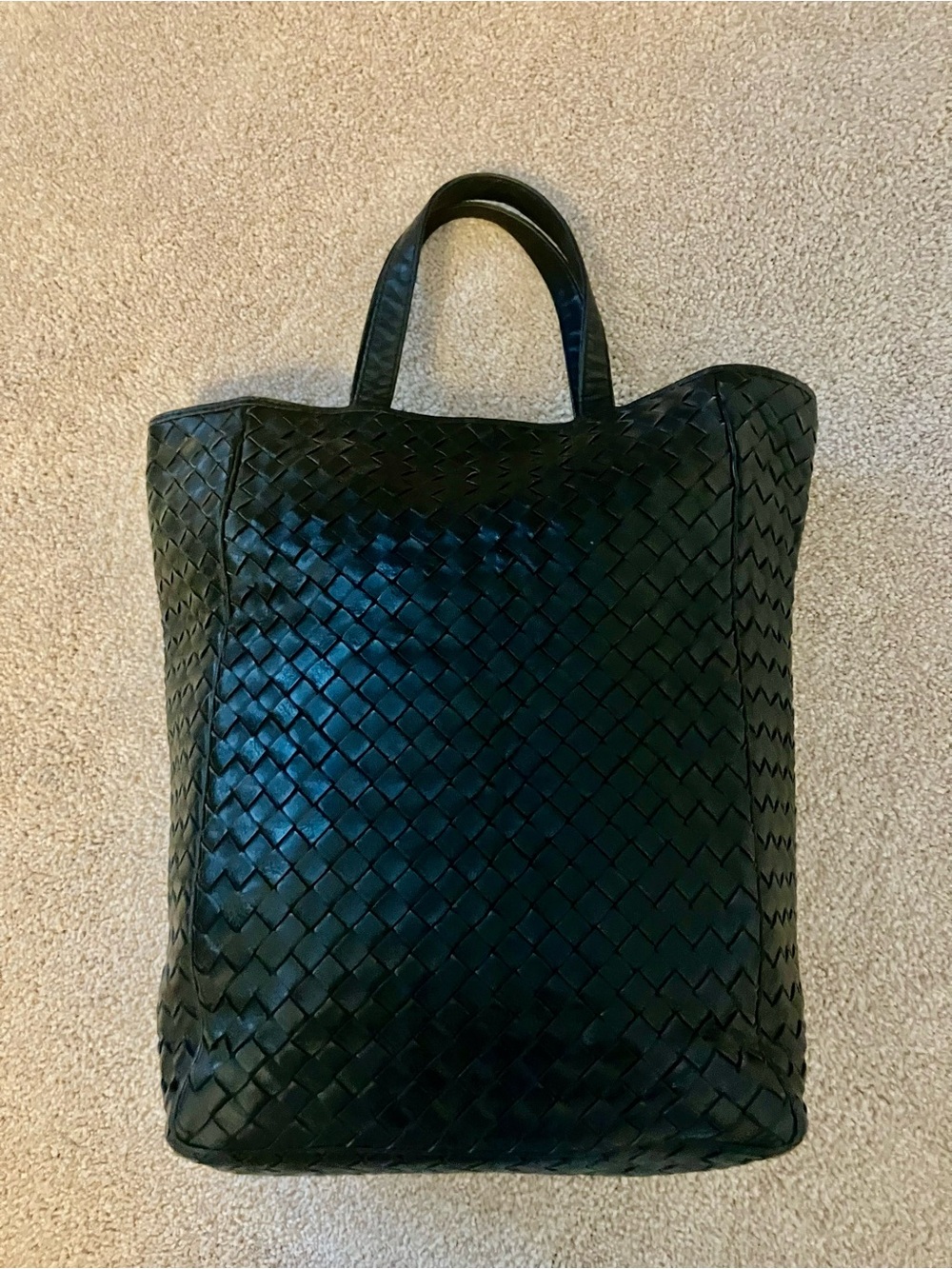 Auth Vintage Bottega Veneta Intrecciato Shopper Bag. Excellent Condition